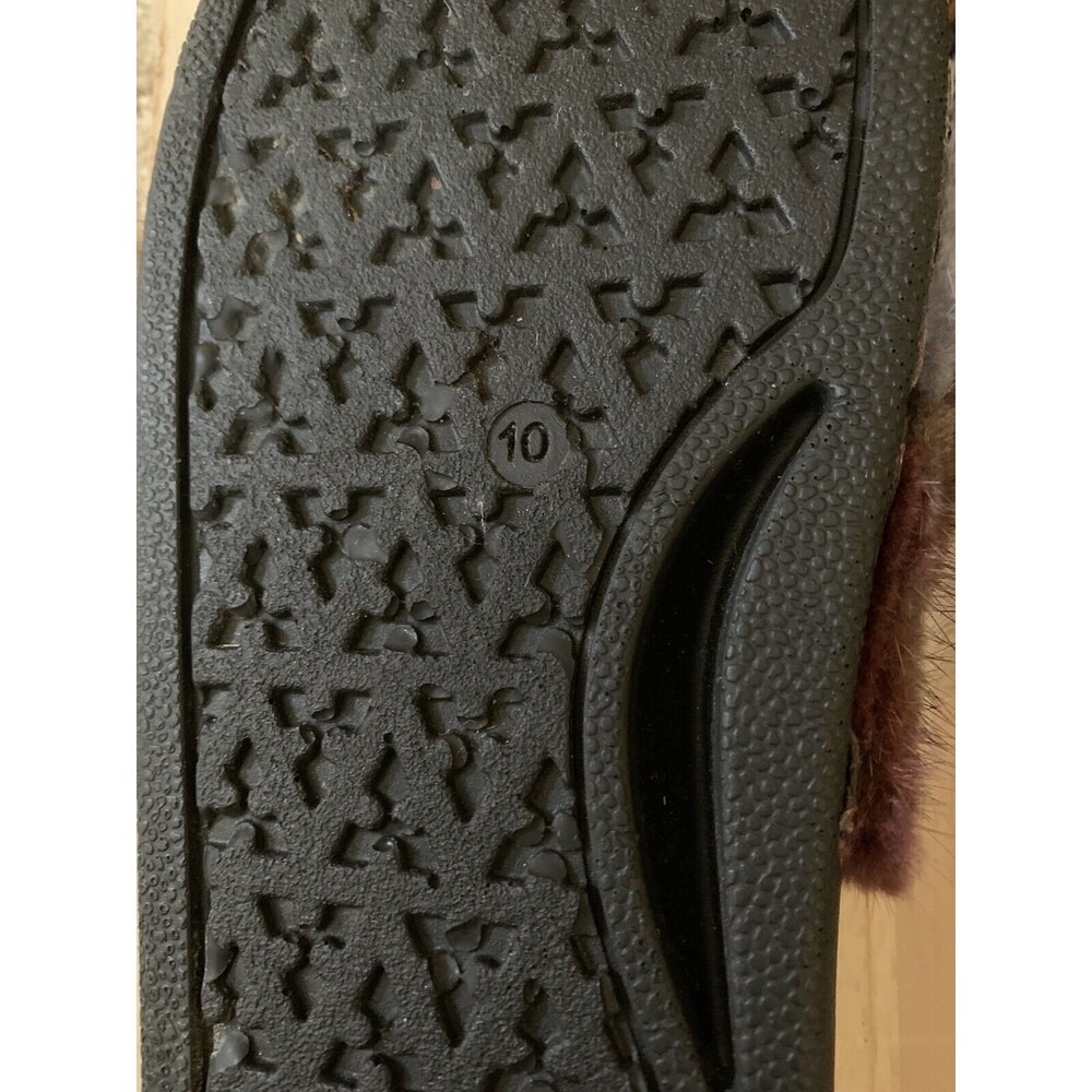 Rebecca Minkoff Slide Sandals Womens 10 Multi Color Faux Fur‎ Striped Plush - Picture 7 of 8
